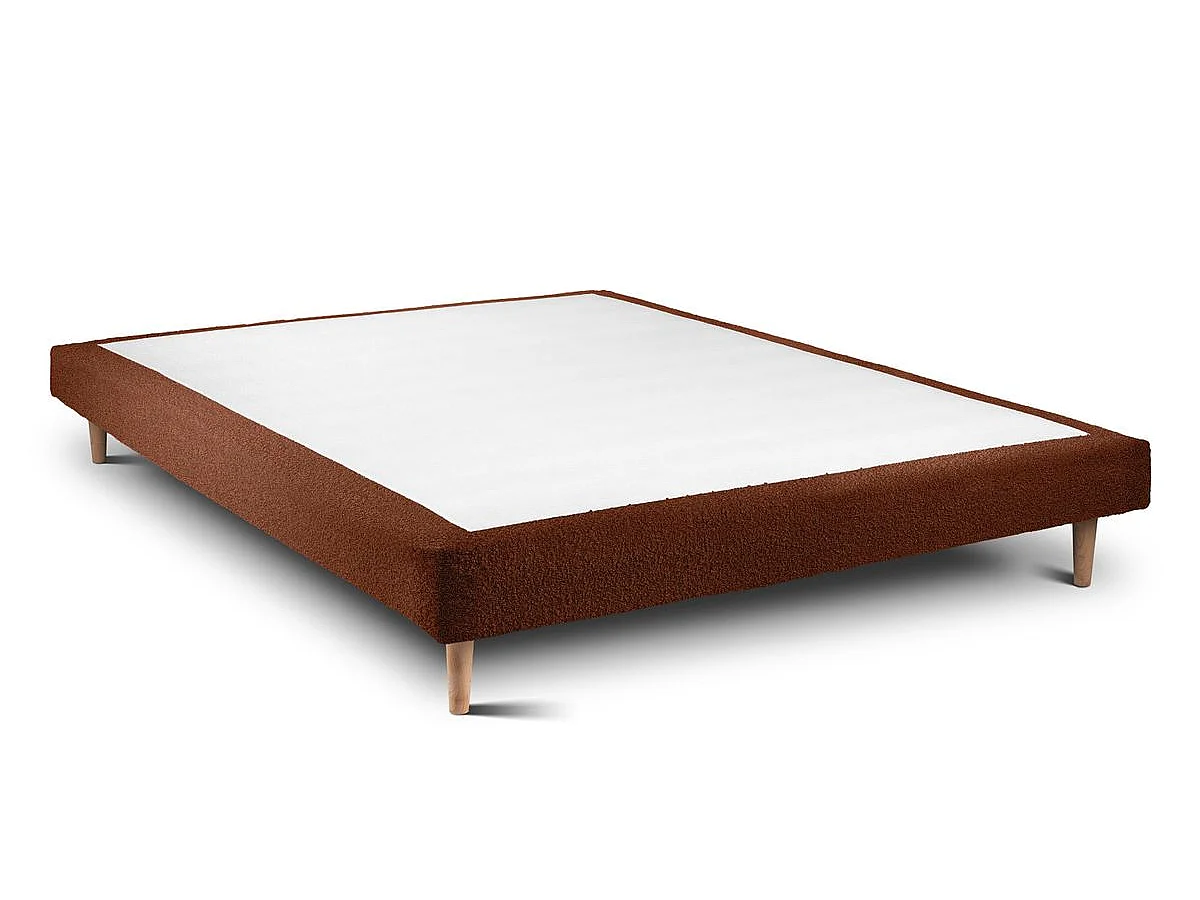 Sommier Tapissier Bouclette Terracotta 135x190 H29cm