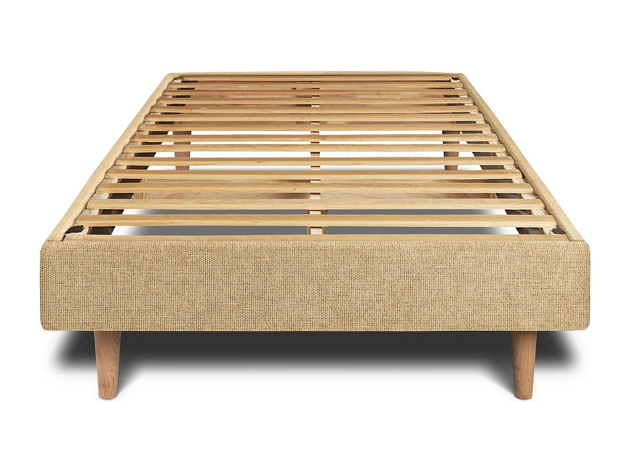 Sommier Kit Tissu Jaune 90x190 H29cm