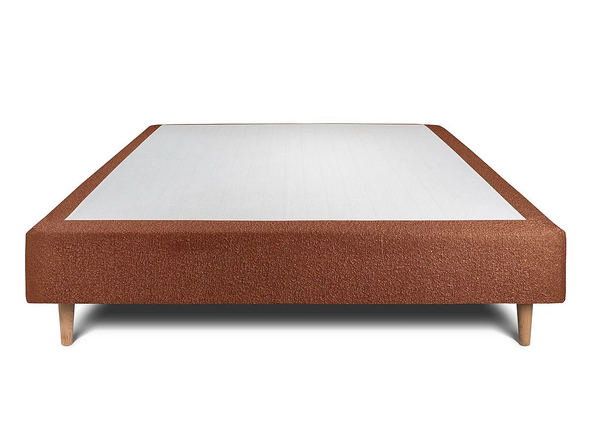 Sommier Tapissier Bouclette Terracotta 160x200 H35cm