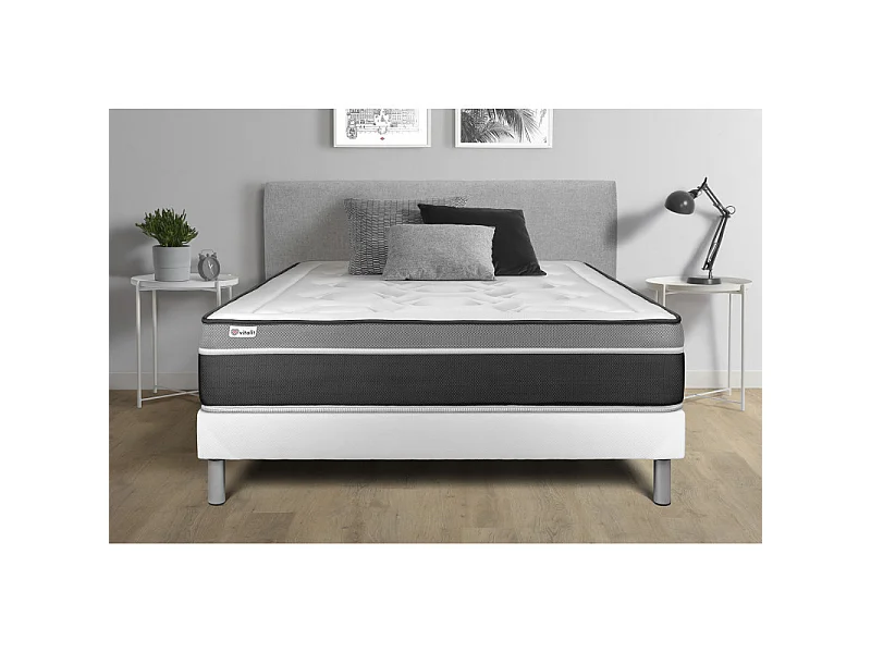 Sommier KIT VITAL'SOM Blanc 200 x 200 cm