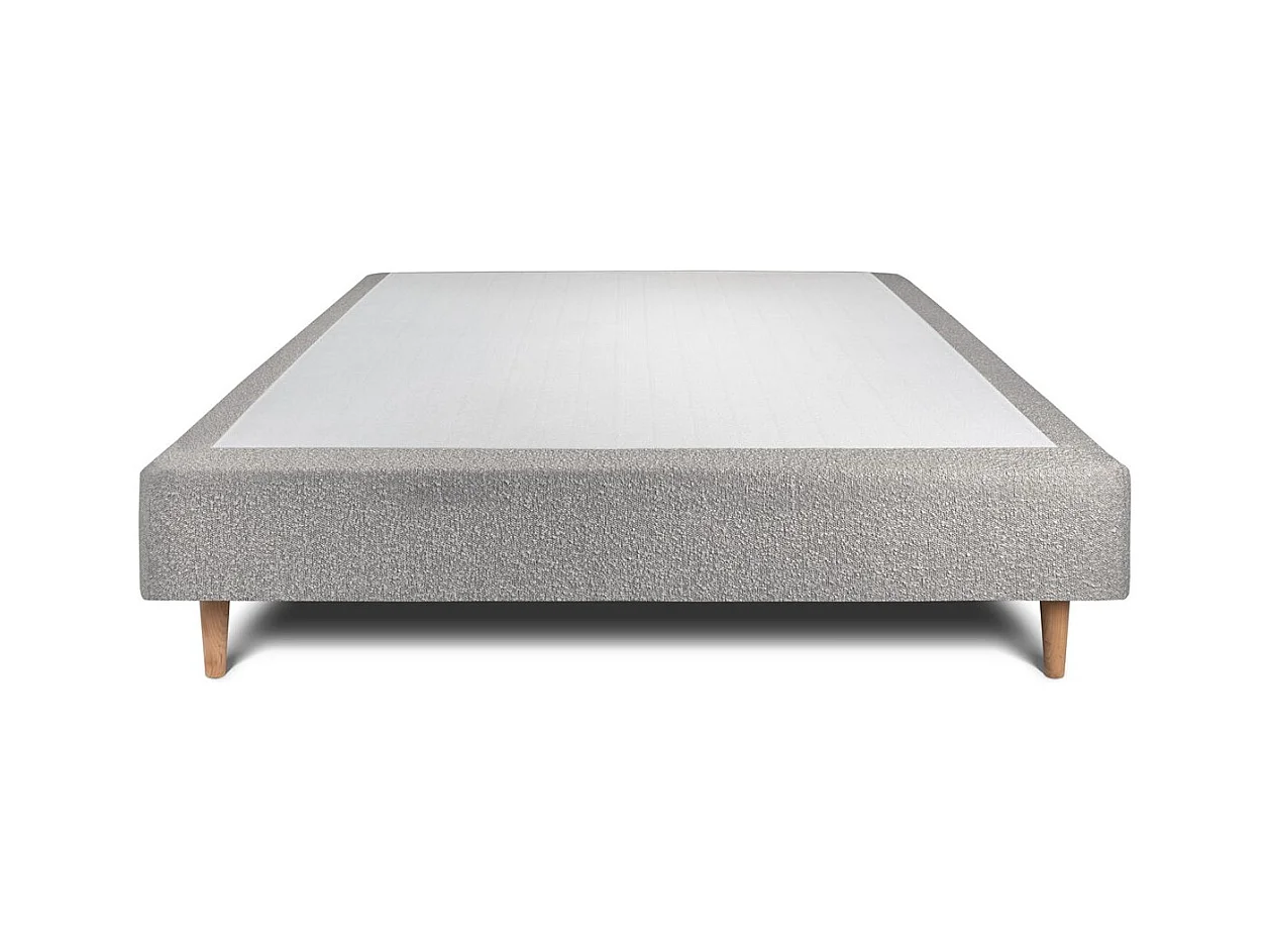 Sommier Tapissier Bouclette Gris 160x200 H35cm