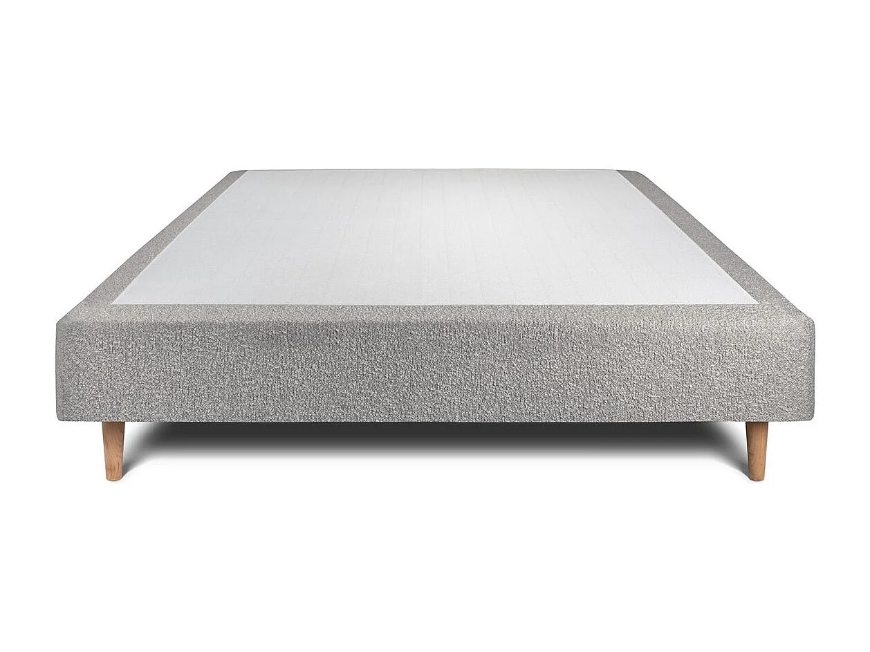 Sommier Tapissier Bouclette Gris 160x200 H35cm