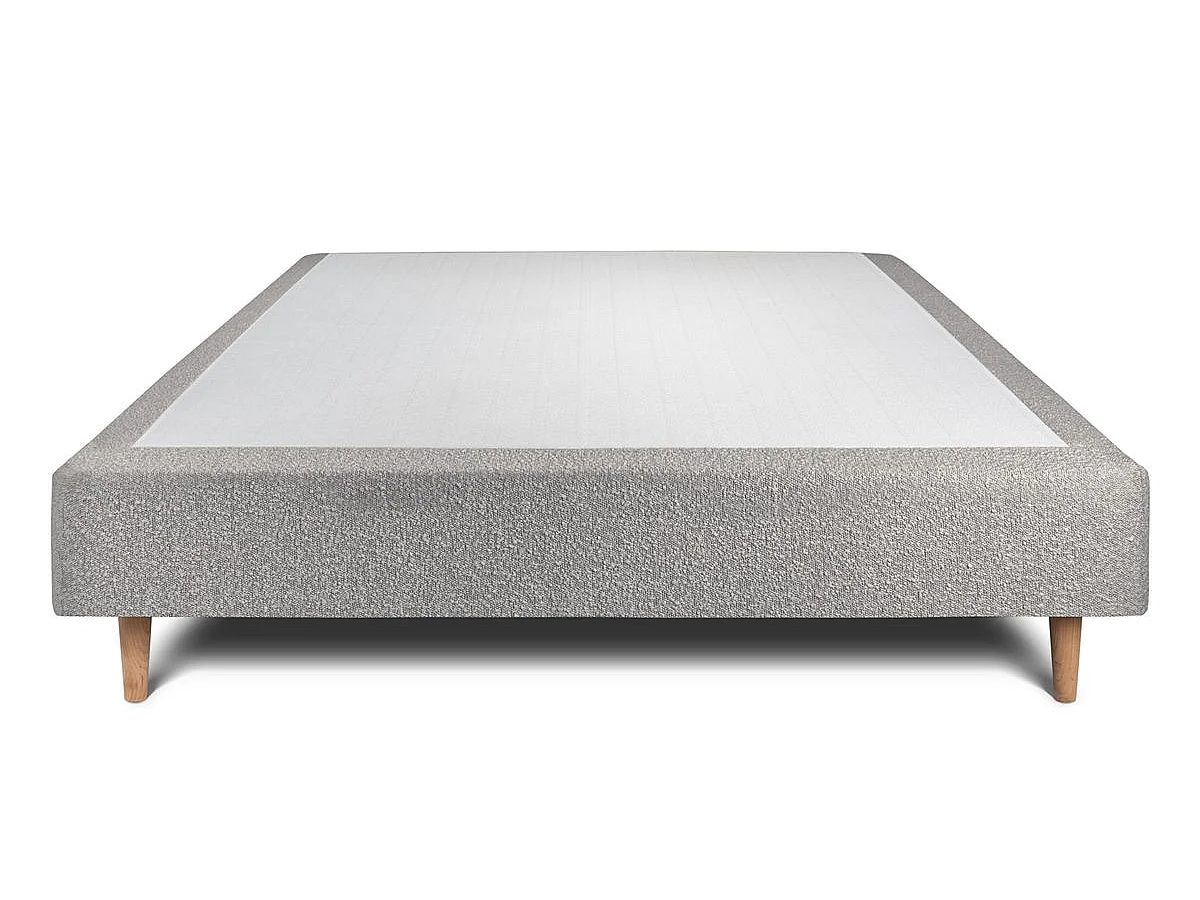 Sommier Tapissier Bouclette Gris 160x200 H35cm