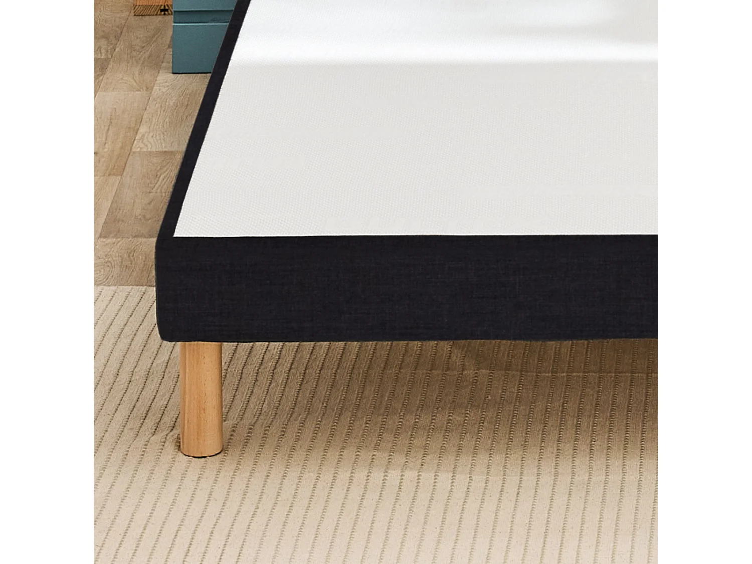 Sommier Bultex CONFORT FERME VIGOROSO DECO 180x200 Jersey Gris foncé Lattes