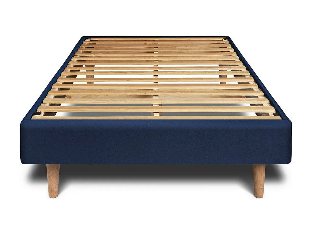 Sommier Kit Velours Bleu 90x190 H29cm