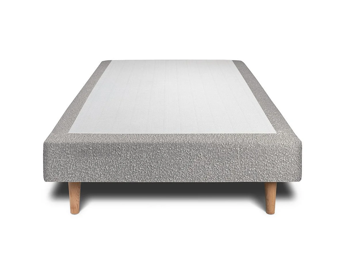 Sommier Tapissier Bouclette Gris 90x190 H35cm