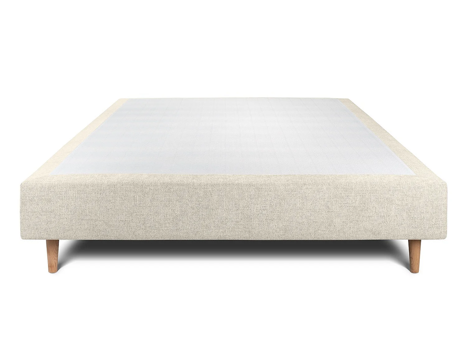 Sommier Tapissier Tissu Beige clair 150x200 H35cm