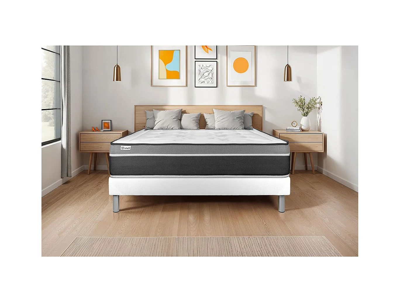 Sommier KIT VITAL'SOM Blanc 140 x 200 cm