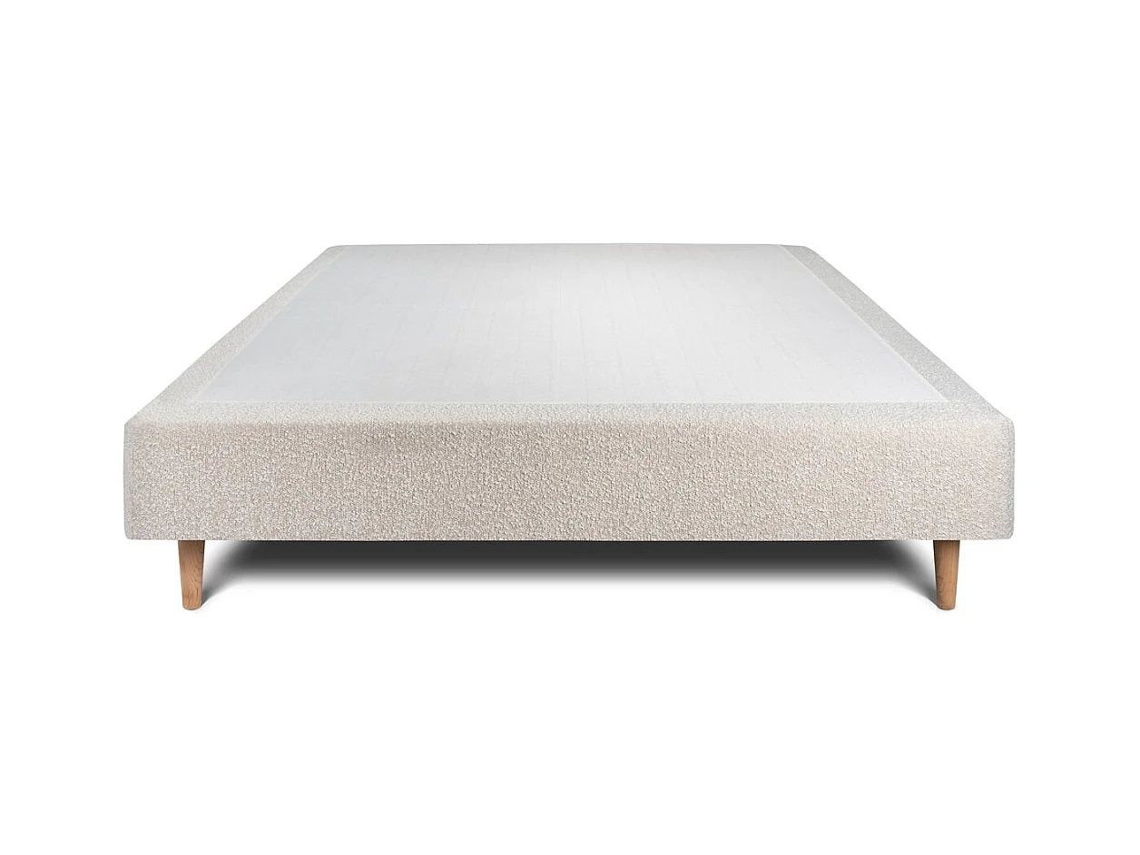 Sommier Tapissier Bouclette Beige 160x200 H35cm