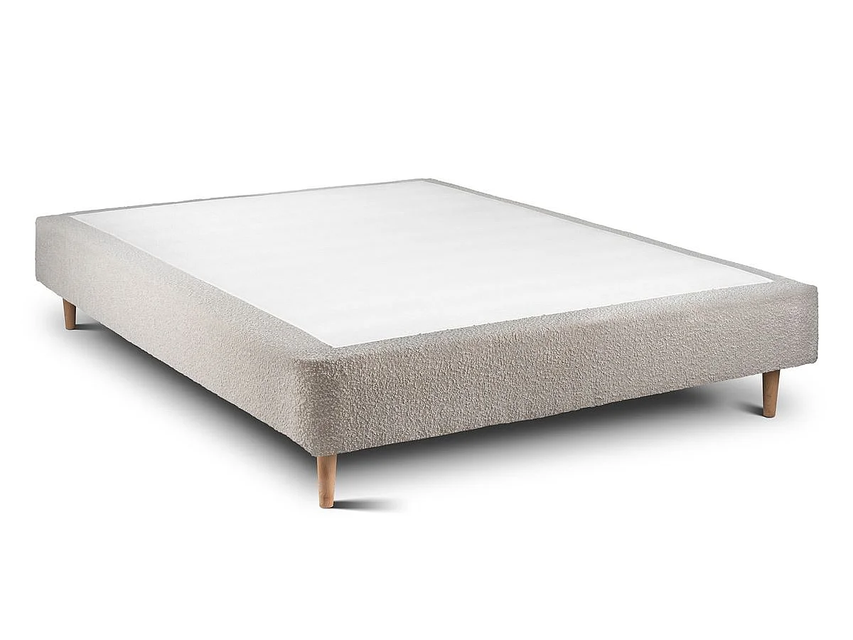Sommier Tapissier Bouclette Beige 160x200 H35cm