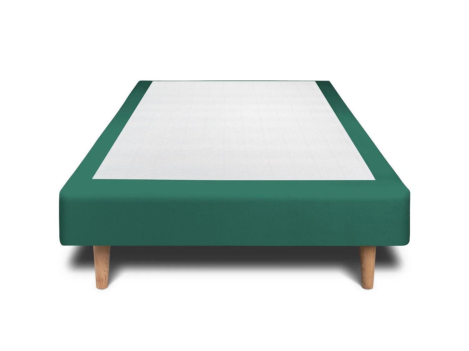 Sommier Tapissier Velours Vert 100x200 H35cm