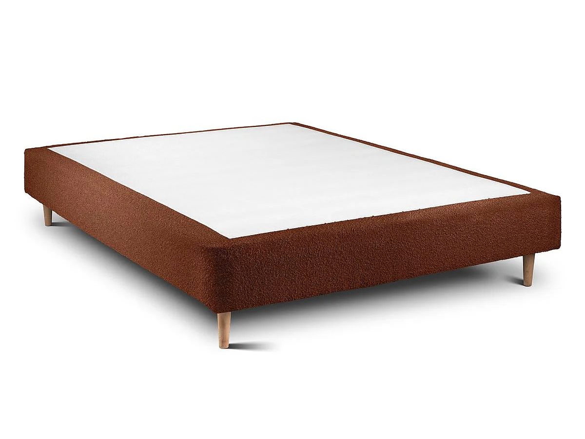 Sommier Tapissier Bouclette Terracotta 150x200 H35cm