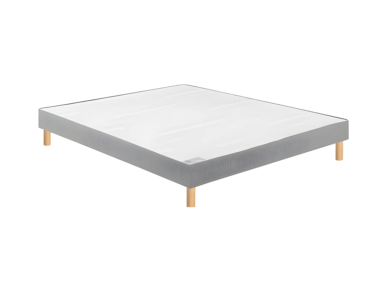 Sommier Bultex CONFORT FERME VIGOROSO DECO 200x200 Trame gris clair Lattes