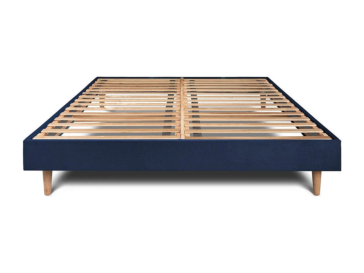 Sommier Kit Velours Bleu 180x200 H29cm