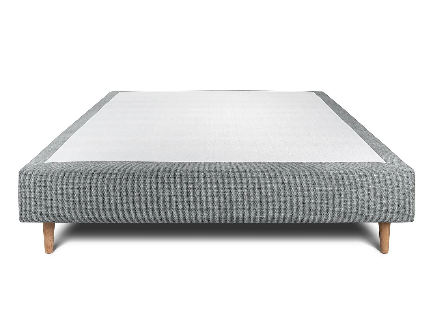 Sommier Tapissier Tissu Gris anthracite 140x200 H35cm