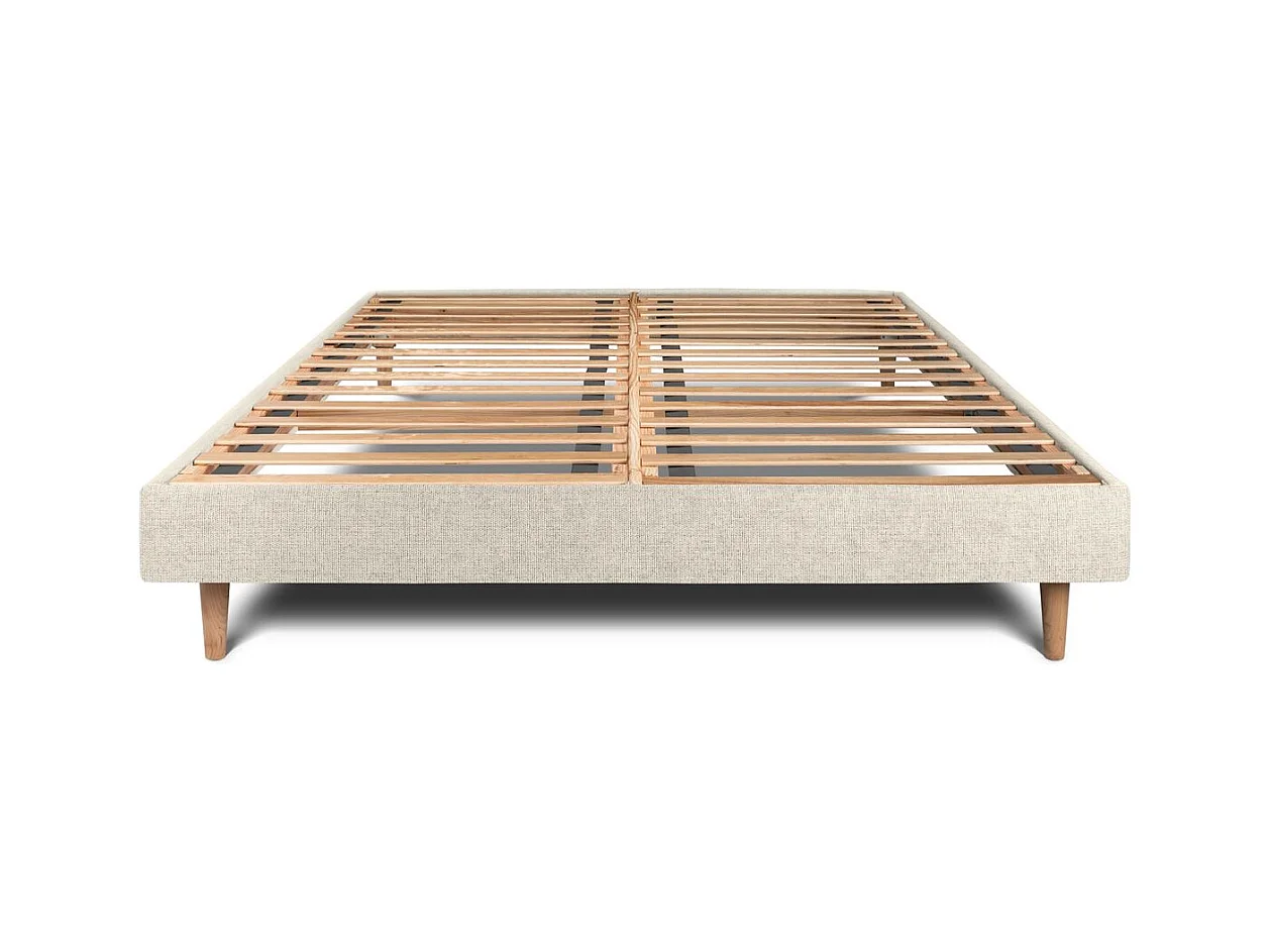 Sommier Kit Tissu Beige clair 160x200 H29cm