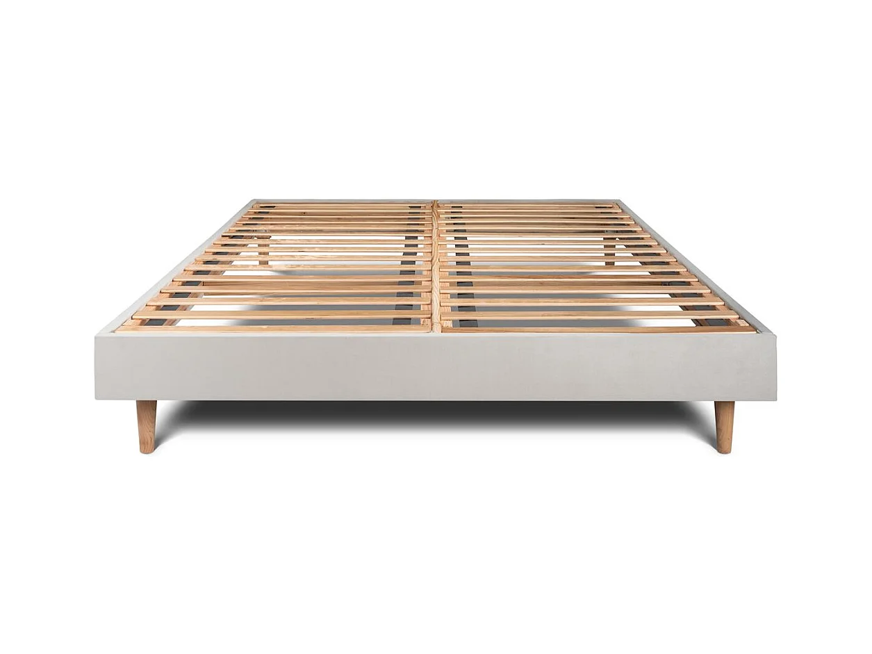 Sommier Kit Velours Gris clair 140x200 H29cm