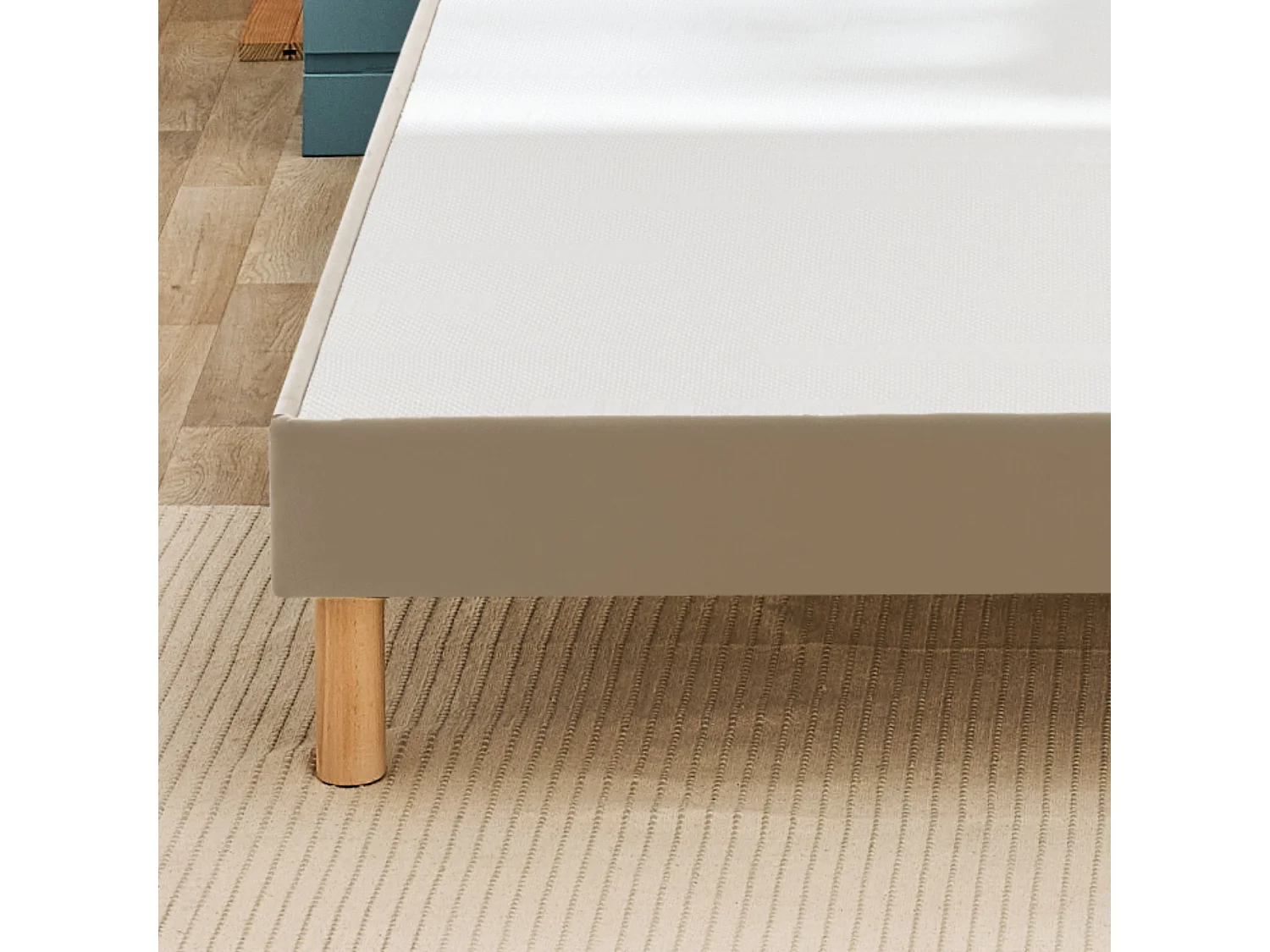 Sommier Bultex CONFORT FERME VIGOROSO DECO 90x200 Enduit Moka Lattes