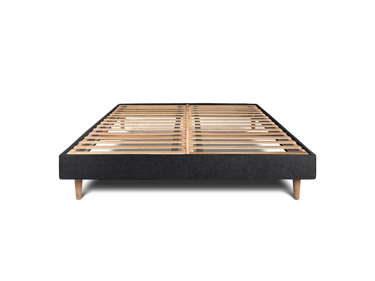 Sommier Kit Tissu Noir 140x200 H29cm