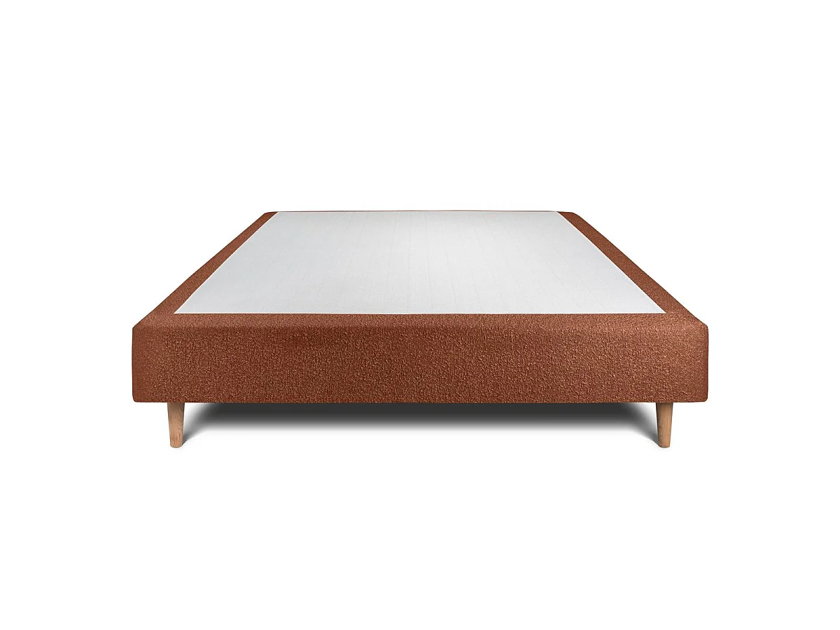 Sommier Tapissier Bouclette Terracotta 140x190 H35cm