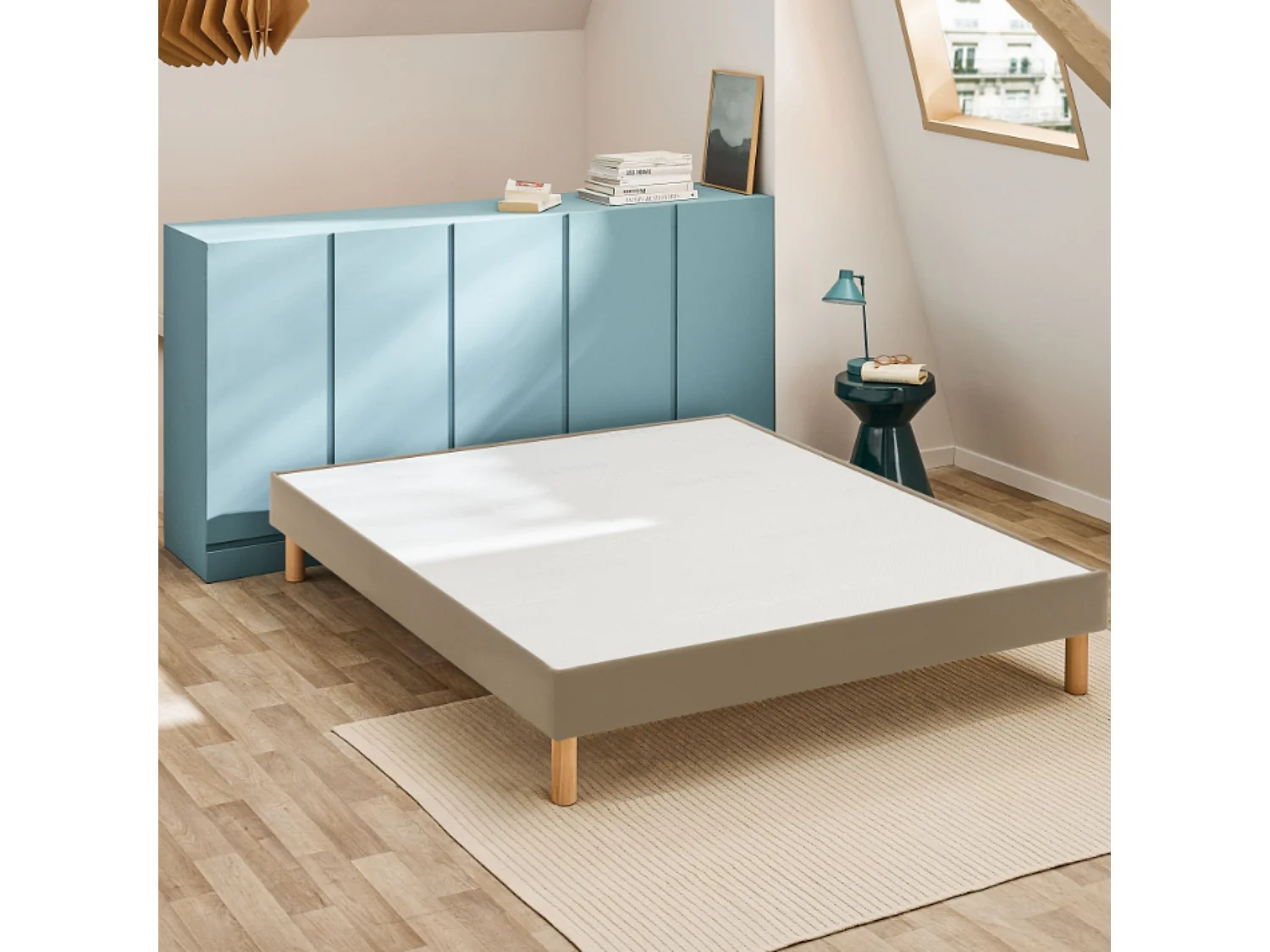 Sommier Bultex CONFORT FERME VIGOROSO DECO 80x200 Enduit Moka Lattes