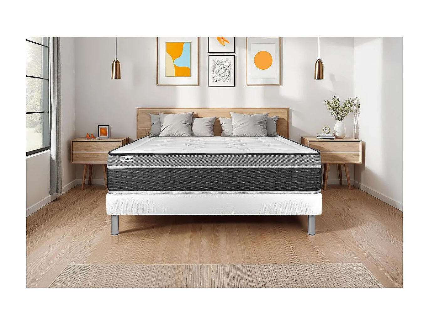 Sommier KIT VITAL'SOM Blanc 180 x 200 cm