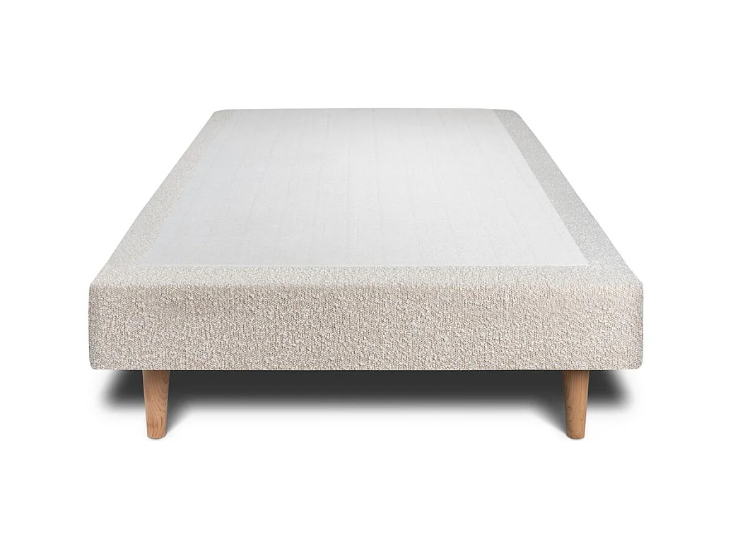 Sommier Tapissier Bouclette Beige 90x190 H35cm