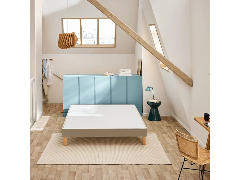 Sommier Bultex CONFORT FERME VIGOROSO DECO 140x200 Enduit Moka Lattes