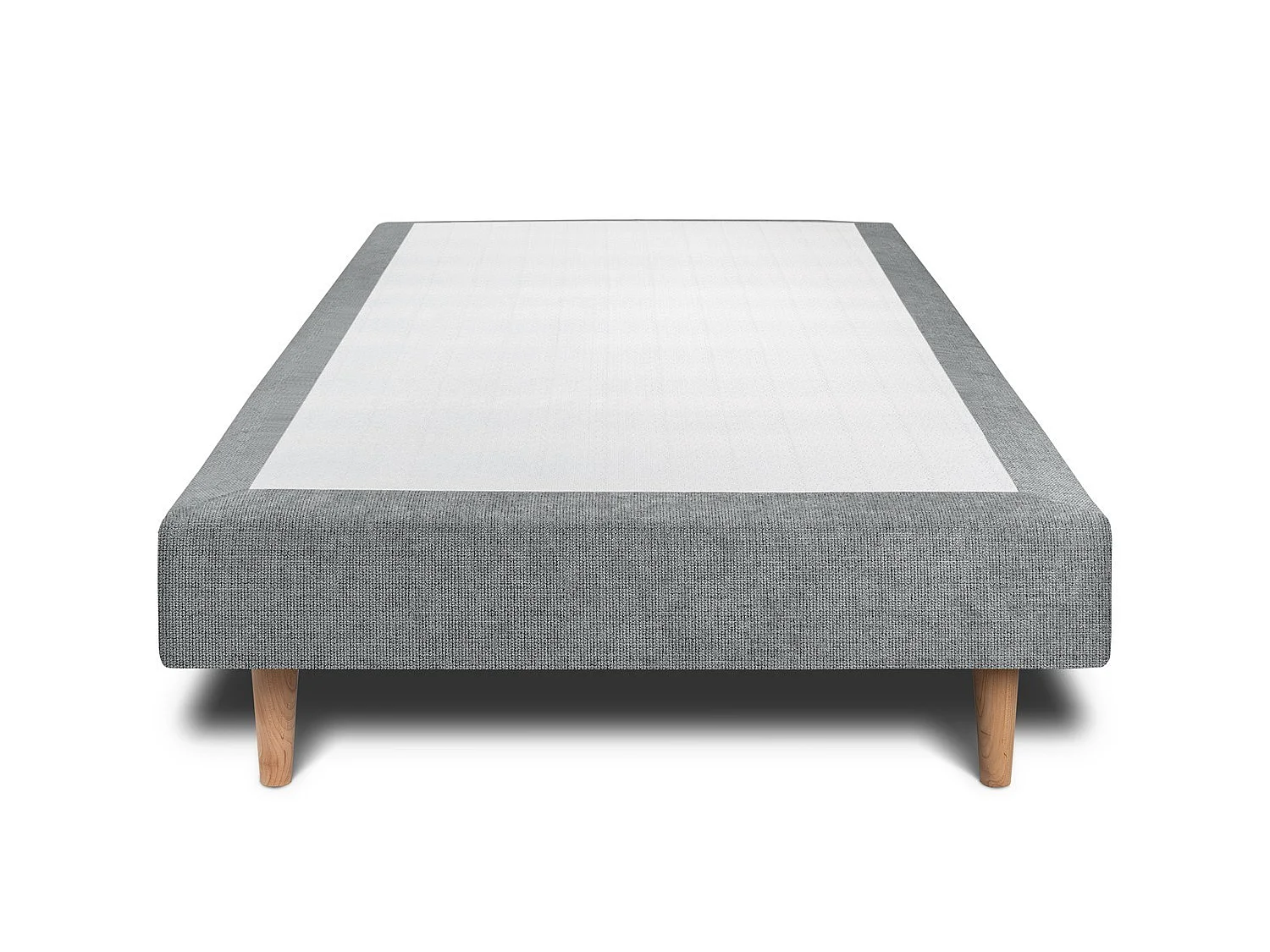 Sommier Tapissier Tissu Gris anthracite 90x190 H35cm