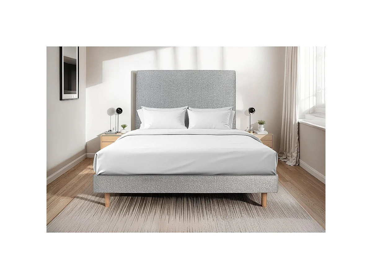 Sommier Kit Bouclette Gris 200x200 H29cm