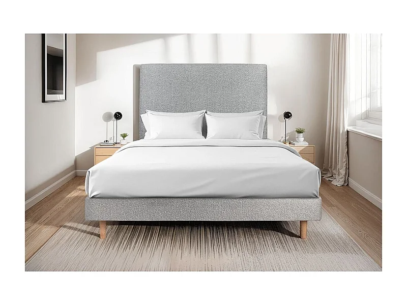 Sommier Kit Bouclette Gris 200x200 H29cm