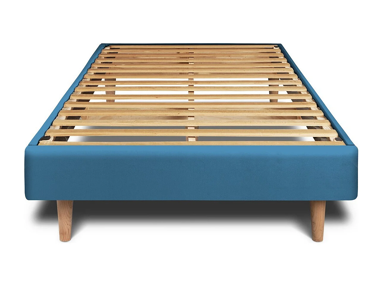 Sommier Kit Velours Bleu 90x200 H29cm