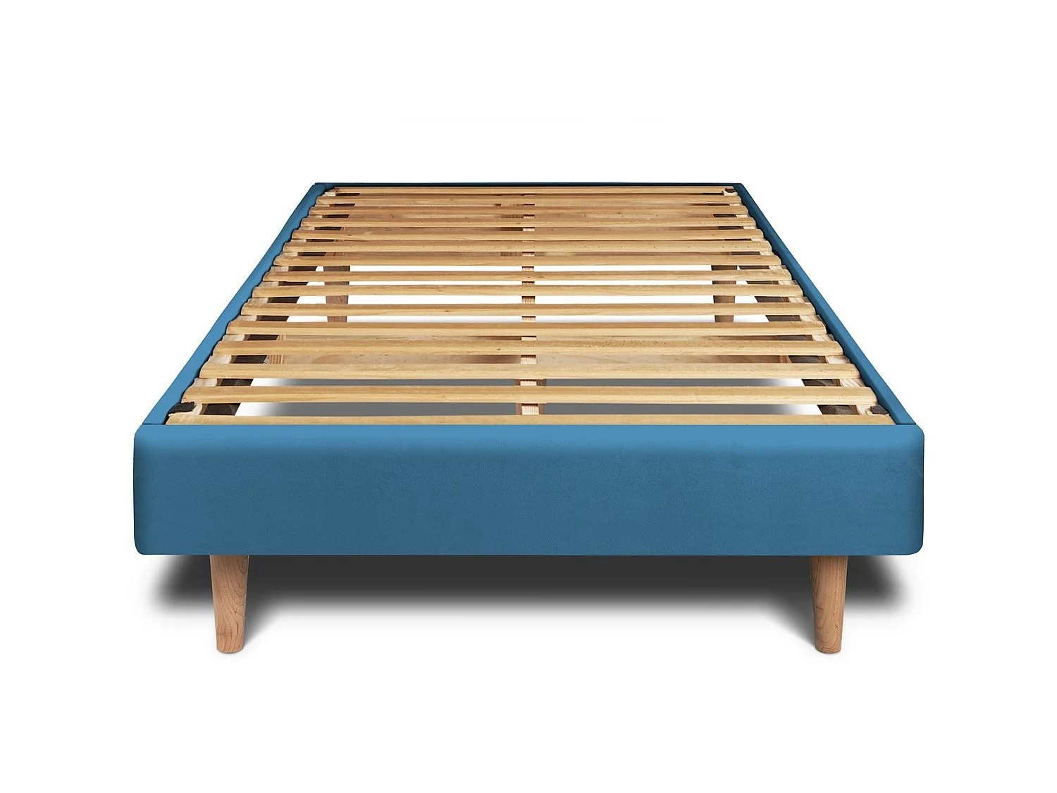 Sommier Kit Velours Bleu 90x200 H29cm