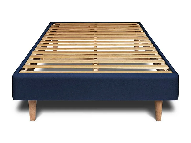 Sommier Kit Velours Bleu 90x200 H29cm