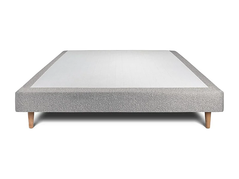 Sommier Tapissier Bouclette Gris 140x190 H29cm