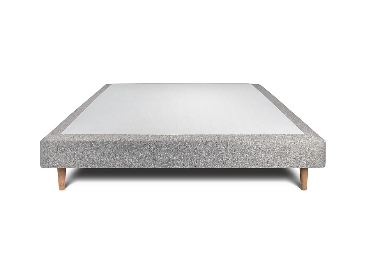 Sommier Tapissier Bouclette Gris 140x190 H29cm