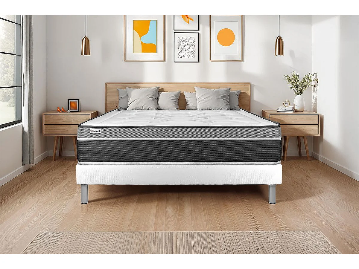 Sommier VITAL'SOM Blanc 140 x 190 cm