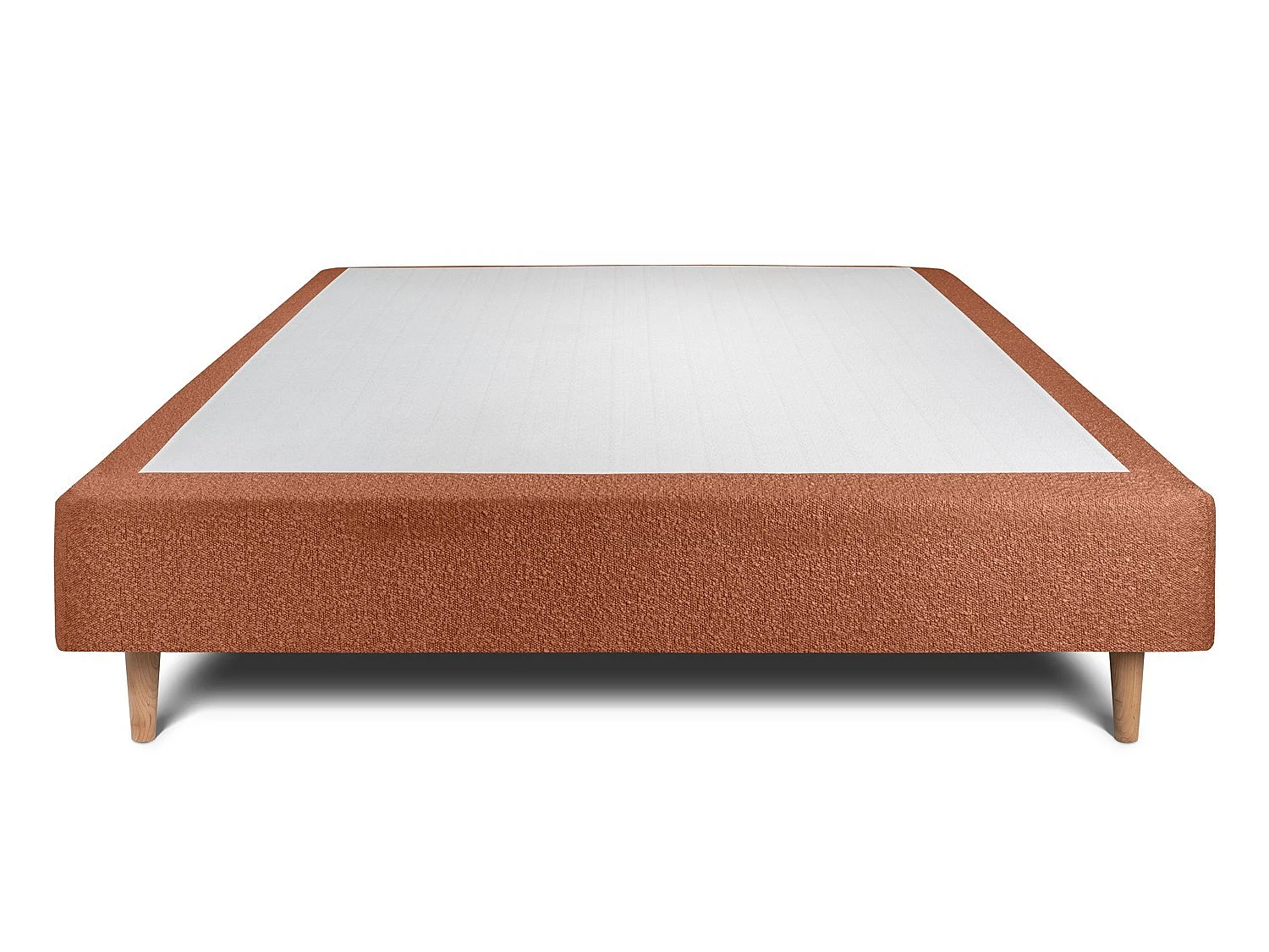 Sommier Tapissier Bouclette Terracotta 140x200 H35cm