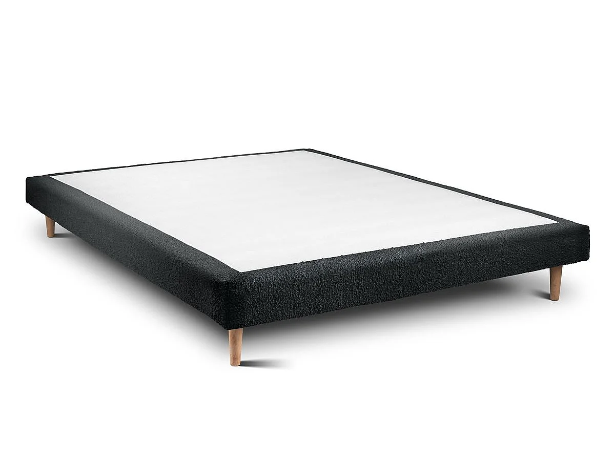 Sommier Tapissier Bouclette Noir 140x200 H29cm