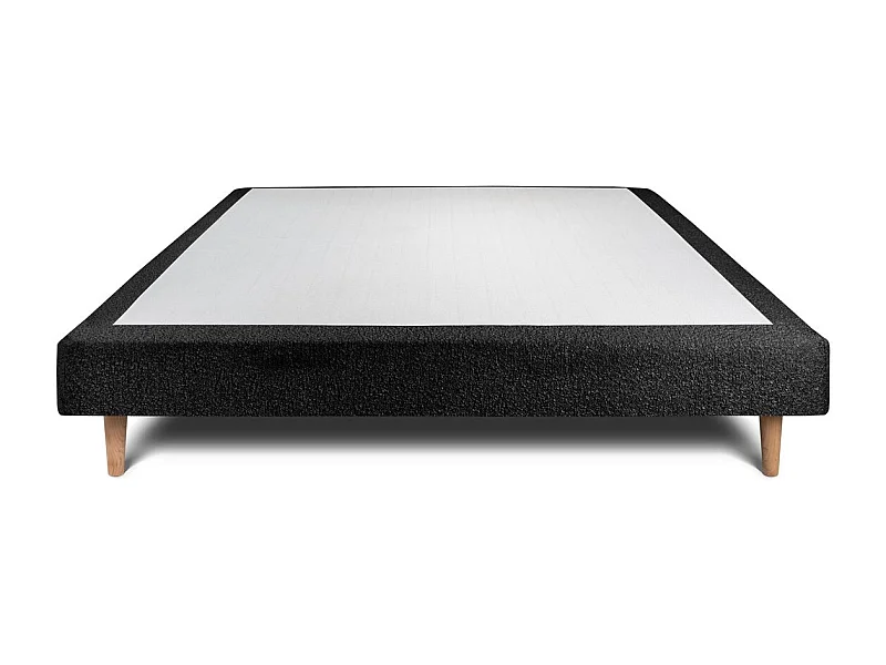 Sommier Tapissier Bouclette Noir 140x200 H29cm