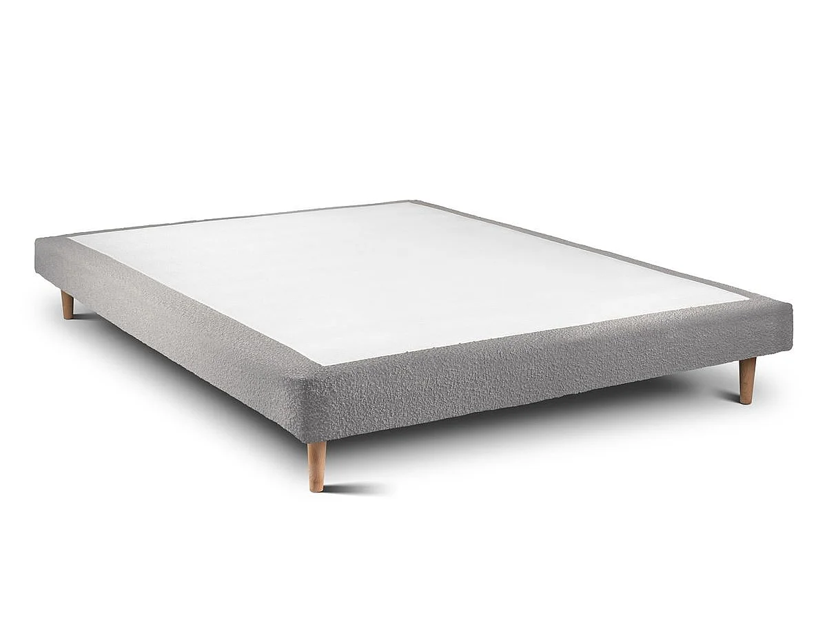 Sommier Tapissier Bouclette Gris 140x200 H29cm
