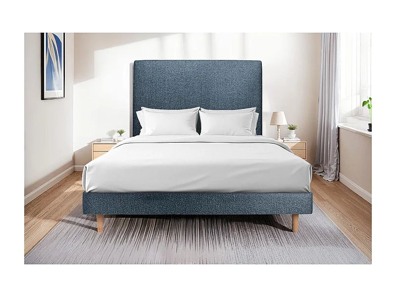 Sommier Kit Bouclette Bleu 140x190 H29cm