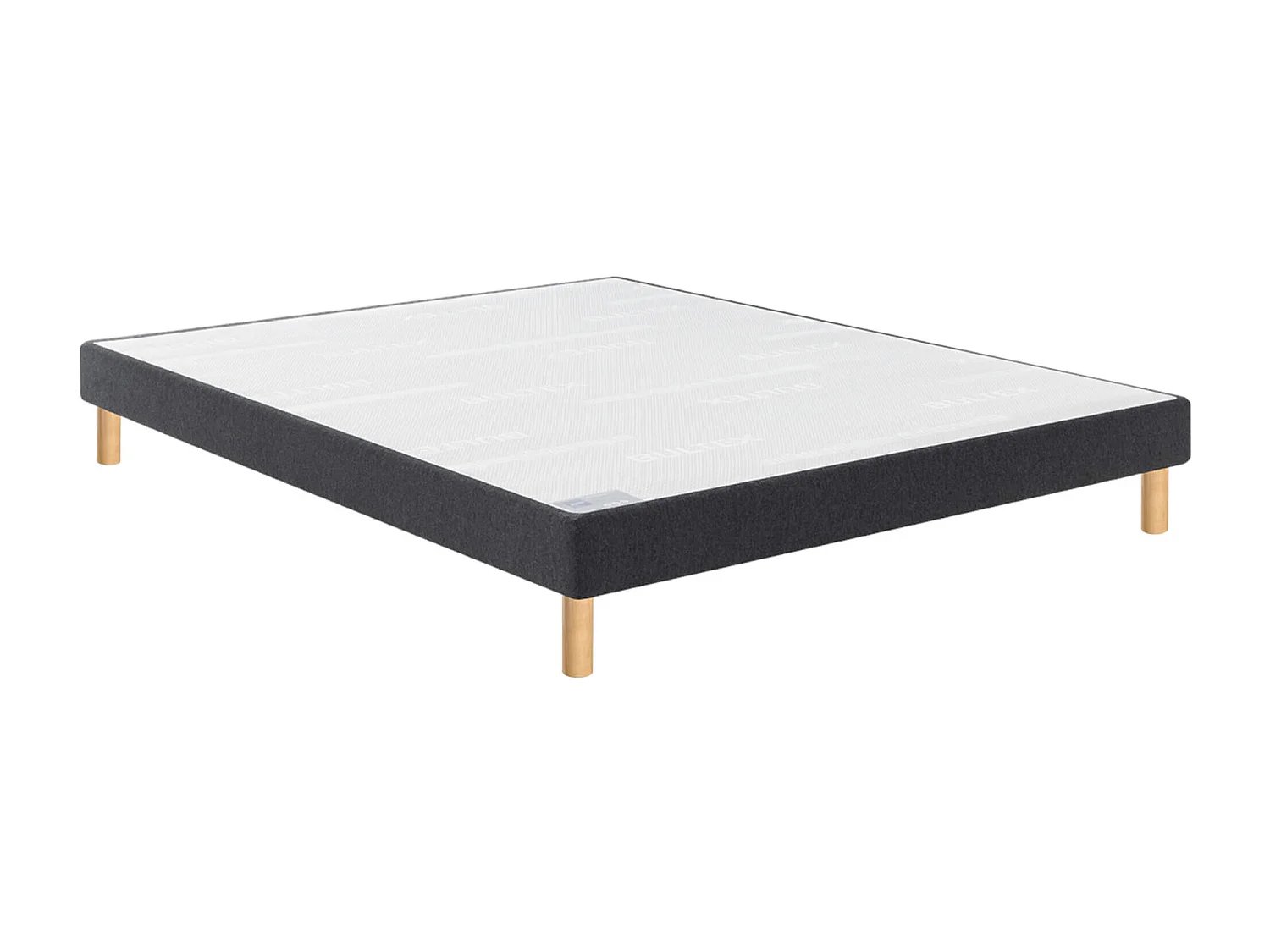 Sommier Bultex CONFORT FERME VIGOROSO DECO 90x190 Jersey Gris foncé Lattes