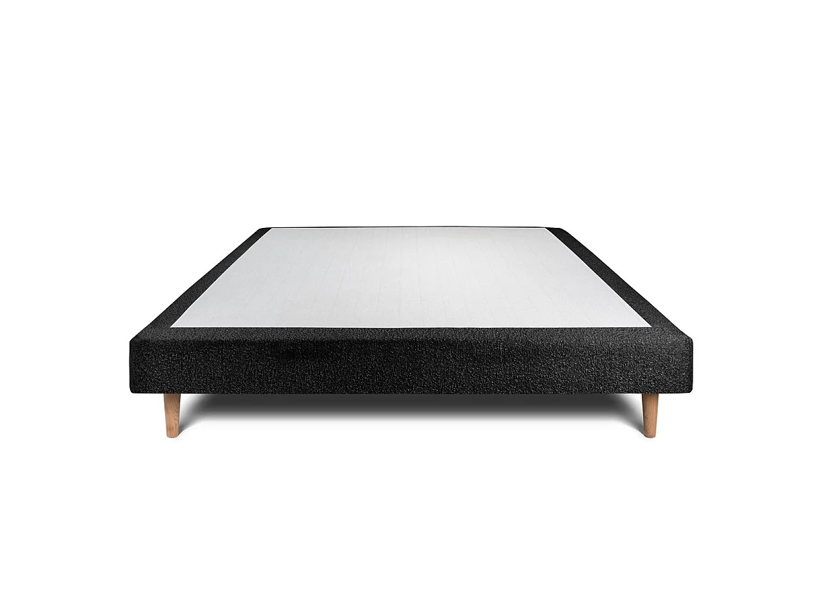 Sommier Tapissier Bouclette Noir 140x190 H29cm