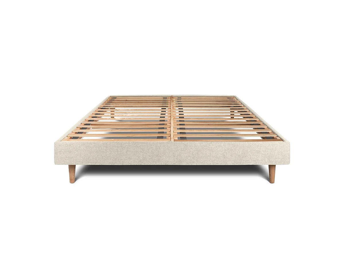 Sommier Kit Tissu Beige clair 180x200 H29cm