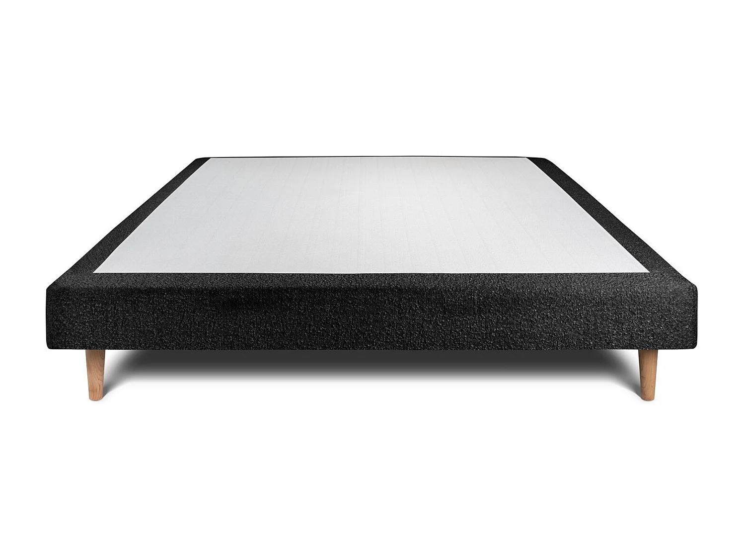 Sommier Tapissier Bouclette Noir 135x190 H29cm