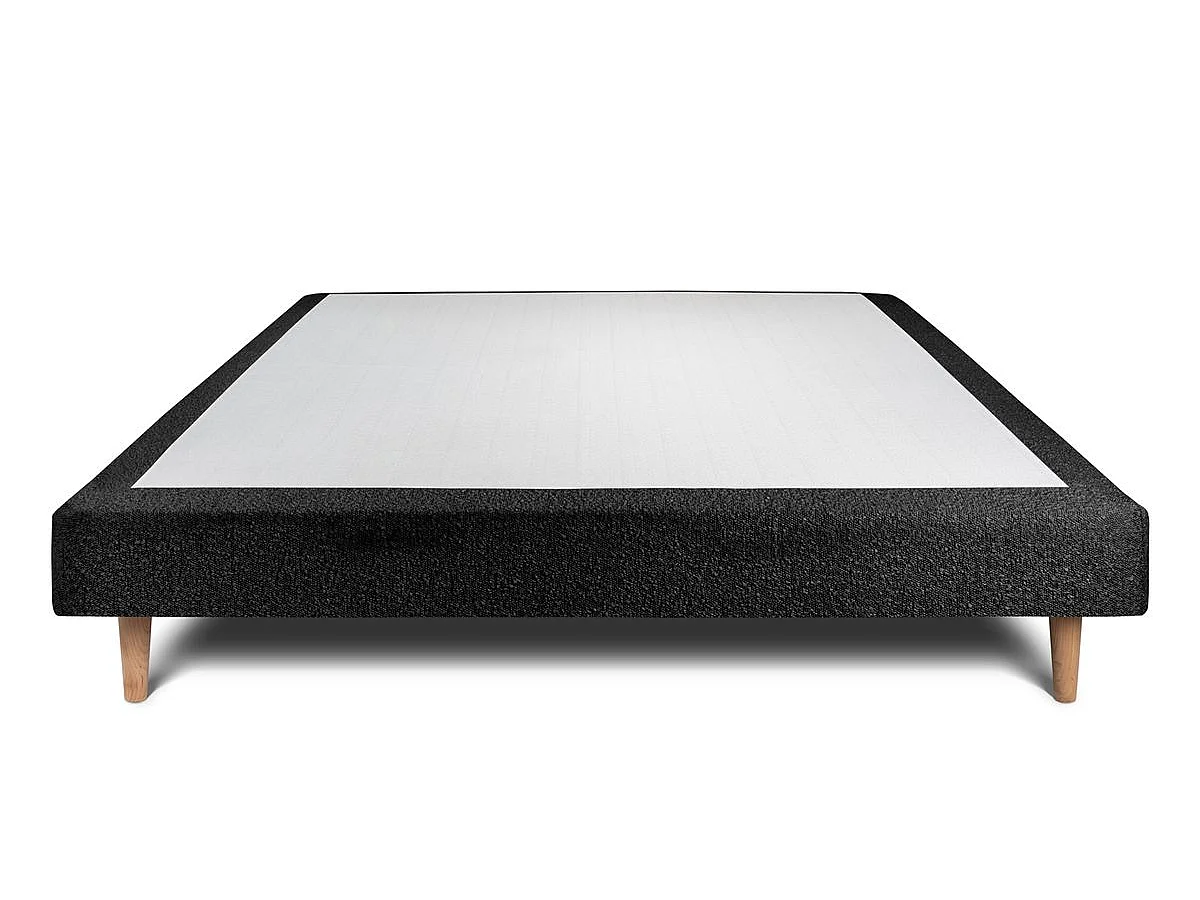 Sommier Tapissier Bouclette Noir 135x190 H29cm