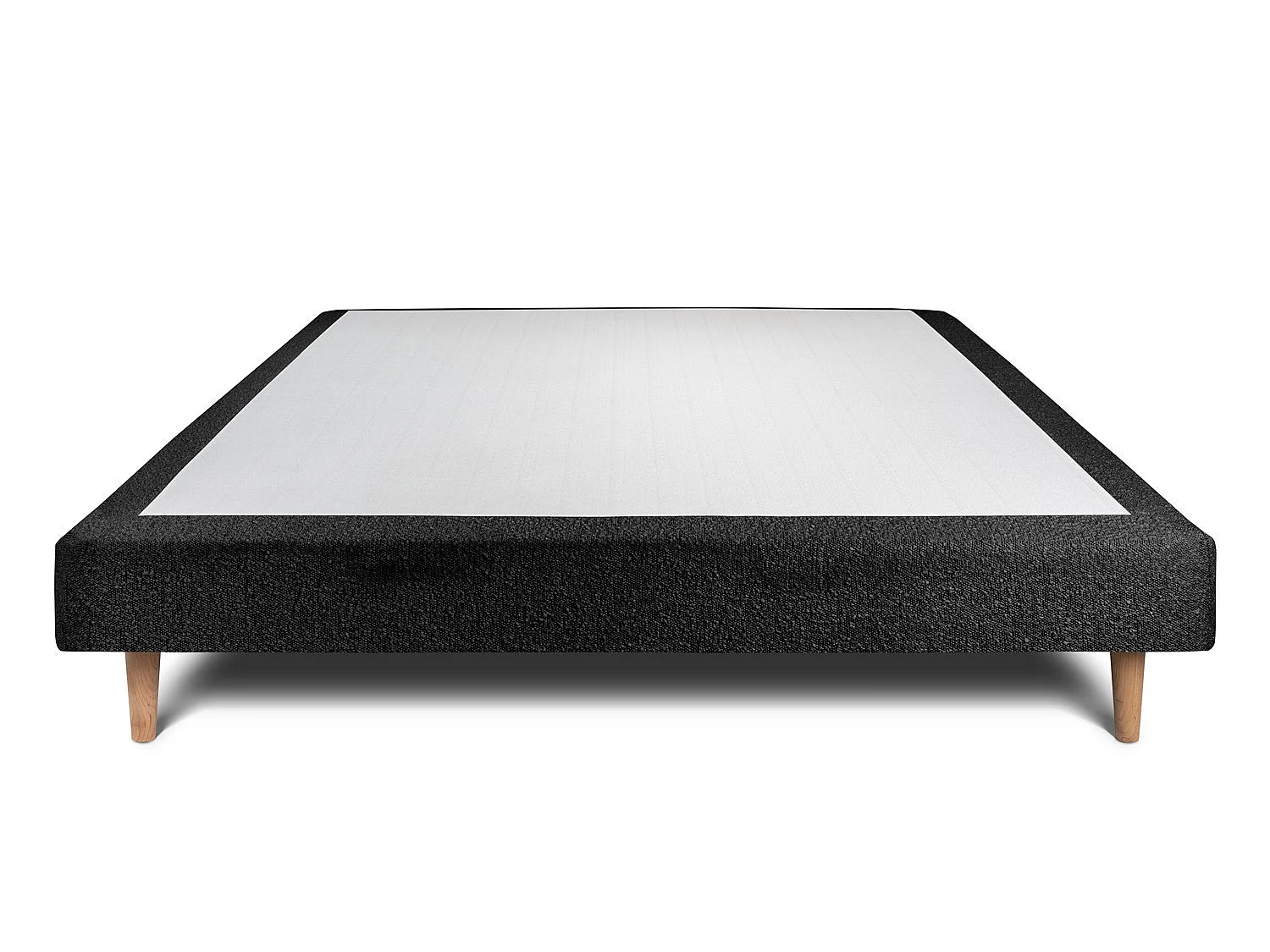 Sommier Tapissier Bouclette Noir 135x190 H29cm