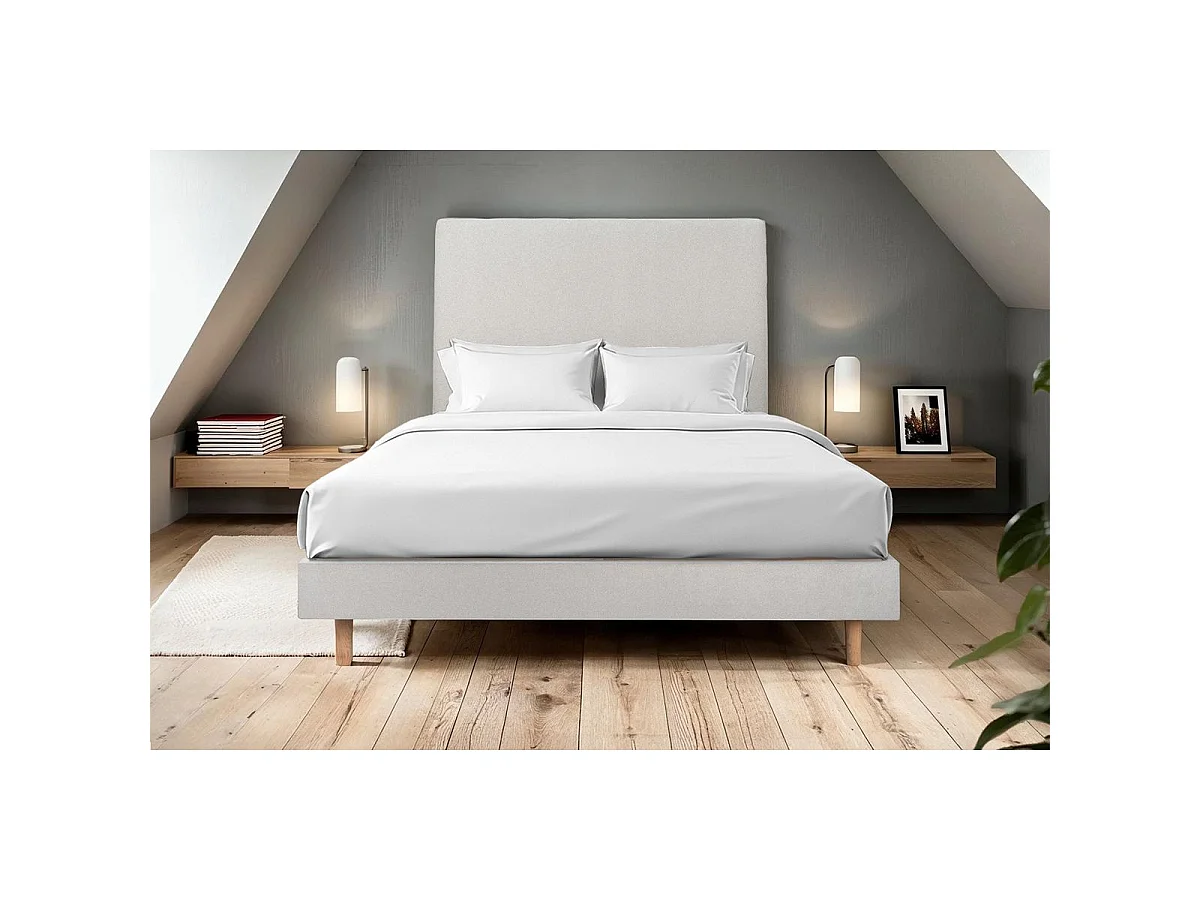Sommier Kit VeloursGris clair 150x190 H29cm