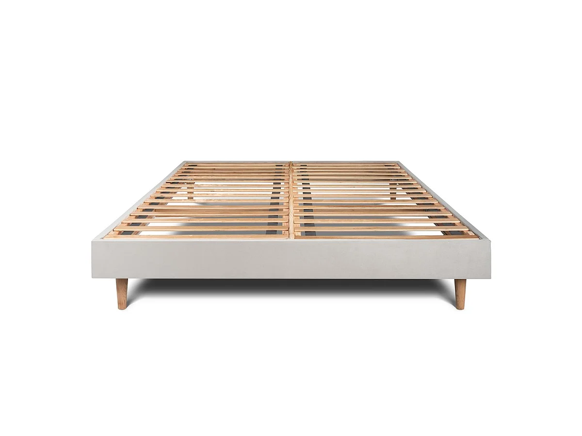 Sommier Kit VeloursGris clair 150x190 H29cm